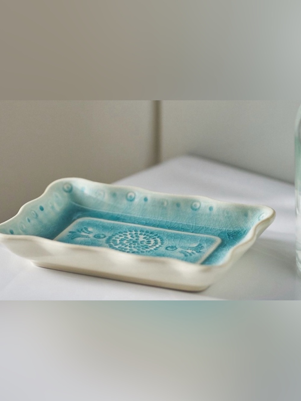 Anthropologie Old Havana Ceramic Soap Dish